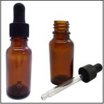 Amber Glass Pipette Dropper Bottles Aromatherapy Medicine Eye Ear Drops Oil