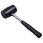 16oz Rubber Mallet Hammer 900gr Fibreglass Shaft Grip DIY Camping Paving Tool