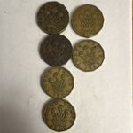 British Threepence Coin Lot x6 - 1937, 1943, 1944, 1945 Mixed Dates