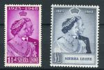 Sierra Leone KGVI 1948 Royal Silver Wedding set SG203/4 MNH
