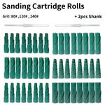 48Pcs 1-1/2 In Sanding Cartridge Spiral Roll Cone Engine Abrasive Polishing Kit