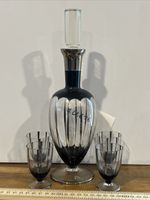 art deco decanter set vintage, CZECH GLASS Decanter Set Of 5 Nice !