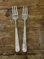 2x Stainless Steel IKEA dessert Forks 224 22 Excellent Condition