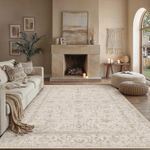 NEW Vintage Beige 300 x 400 cm Living Room Bedroom Area Rug Washable Non Slip