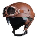 Retro Open Face Half Motorcycle Motorbike Helmet Vintage