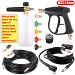 High Pressure Car Washer Spray Gun Foam Jet Lance / Washing Hose / M22 Adapter
