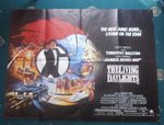 THE LIVING DAYLIGHTS (TIMOTHY DALTON) UK QUAD POSTER JAMES BOND GRADED  VG 1987