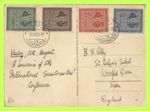 Liechtenstein 1953 Scout card with set to UK