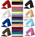 100% Cotton V-Shaped Pillow Case Pregnancy Neck Orthopedic Pillow Cover Support