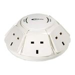 6 Socket Xclio 76925R PowerDome Surge Protected Extension Lead, w/ Child Protect