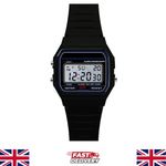 NEW F91W Classic NEW Digital RETRO Sport Alarm Stopwatch Black Watch