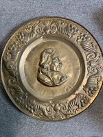 Antique Victorian Stamped Brass Wall Hanging – Portrait of John Milton (63.5 cm)