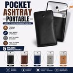 Pocket Ashtray Portable Smoking Ash Pouch Fireproof Odourless Travel Case UK Car