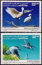 Mauritania Mauritania 1986 901-02 616-17 Birds Birds Fauna Bridle Tern MNH