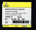 Newcastle United v Manchester United 2003-2004 Premier League Ticket 23/08/2003