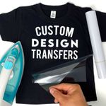 Custom Design Iron on Transfer T-Shirt Personalised Text Name Logo Digital Vinyl