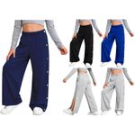 Tear Away Pants for Kids Boys Girls Side Slit Sweatpants Post Surgery Trousers