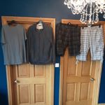 Bundle Of Mens Clothes XL  zip up Cardigan t shirt shorts 4 items 
