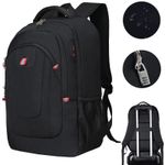 17.3" Men Women Laptop Backpack Waterproof 40L Large Rucksack Travel School Bag