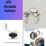 Portable Pocket Ashtray Keyring  ROUND ASHTRAYS Travel