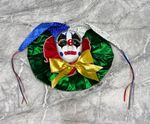 Vintage Porcelain Clown Jester Handmade Face Mask Wall Hanging Decoration