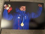 Matt Weston signed photo- double gold winter olympian skeleton- 12X8 with proof