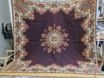 ANTIQUE VICTORIAN TABLECOVER FLORAL 1900 Vintage Original 