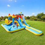 Inflatable Bouncy Castle, Kids Water Bounce House 6 in 1 with 550W Blower