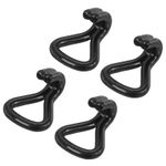 Pack of 4 Double J Strap Hook 25mm High Load Plastic Coating for Truck Trailer