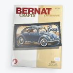 *VINTAGE* Bernat Crafts VOLKSWAGEN Bug Latch Hook Kit KT 255 16" X 32"
