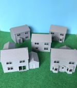 N Gauge 1:160 Detached Terraced Houses Model Railway Building 3D Printed Diorama