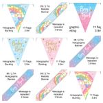 Boy or Girl Bunting or Banner Baby Shower Gender Reveal Banner Party Pink Blue