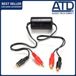 Gold Plated Ground Loop Isolator RCA Phono Car Audio Noise Filter Amp Amplifiers