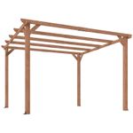 3 x 3 m Wooden Pergola Kit Garden Pergola Gazebo Grape Trellis Maple wood effect