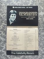 Vintage Celebrity Room Engelbert Musical Director MGM Las Vegas Restaurant Menu 