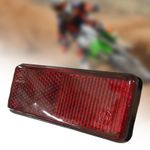 Universal Motorcycle Rear Reflective Strips ABS Red Reflector Bolt on Exterior