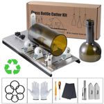 Glass Bottle Cutter Kit Adjustable Sizes 5 Wheels Round Glassbottle Cutting Tool