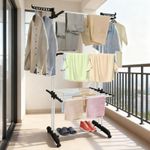 4 Tier Foldable Clothes Airer Rack Indoor Outdoor Dryer Laundry Dry Rail Hanger