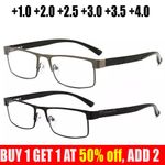 Mens Reading Glasses Designer Business Metal Readers +1.0 1.5 2.0 2.5 3.0 3.5 4