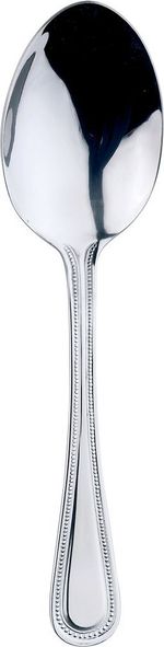 12x Bead Dessert Spoon, Cutlery, Dozen Dessert Spoons, Stainless Steel 18/0