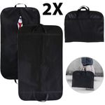 2 Travel Garment Carrier Bag Suit Coat Clothes Dress Cover Protector Storage Bag
