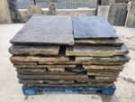 Original Victorian Reclaimed Yorkstone Paving Smooth Rippled 2"-3" In Thickness