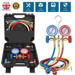 Air Conditioning AC Diagnostic A/C Manifold Gauge Hose Tool Kit Refrigeration UK