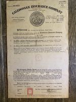 Old Vintage Palestine Document Caledonian Company Policy 1945