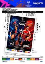 PSG France v ARSENAL England 30 May 2026 CHL FINAL Paris FAN 16 pg + OFFICIAL LU