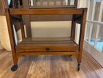 Besway vintage metamorphic tea drinks trolley foldaway table retro on castors.