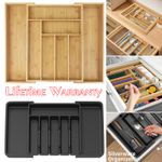 Extendable Cutlery Tray Kitchen Drawer Organiser Large 6-8 Storage Compartments