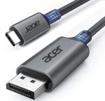 Acer USB C to DisplayPort Cable [4K@60Hz, 2K@165Hz], [Aluminum, Braided] 2m