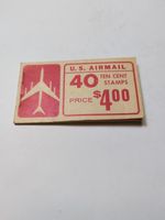 1968 $0.10 STAMPS, US AIRMAIL, 50 STAR RUNWAY DESIGN, UNUSED BOOK, EXCELLENT!