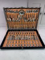 Silver Plate EPCO Pattern Cutlery Set in Case, Made in Italy, Guarantee Cert